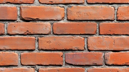 Red Brick Wall Texture Background   Rustic Vintage Brickwork Pattern