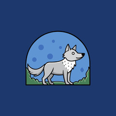 wolf under the moon