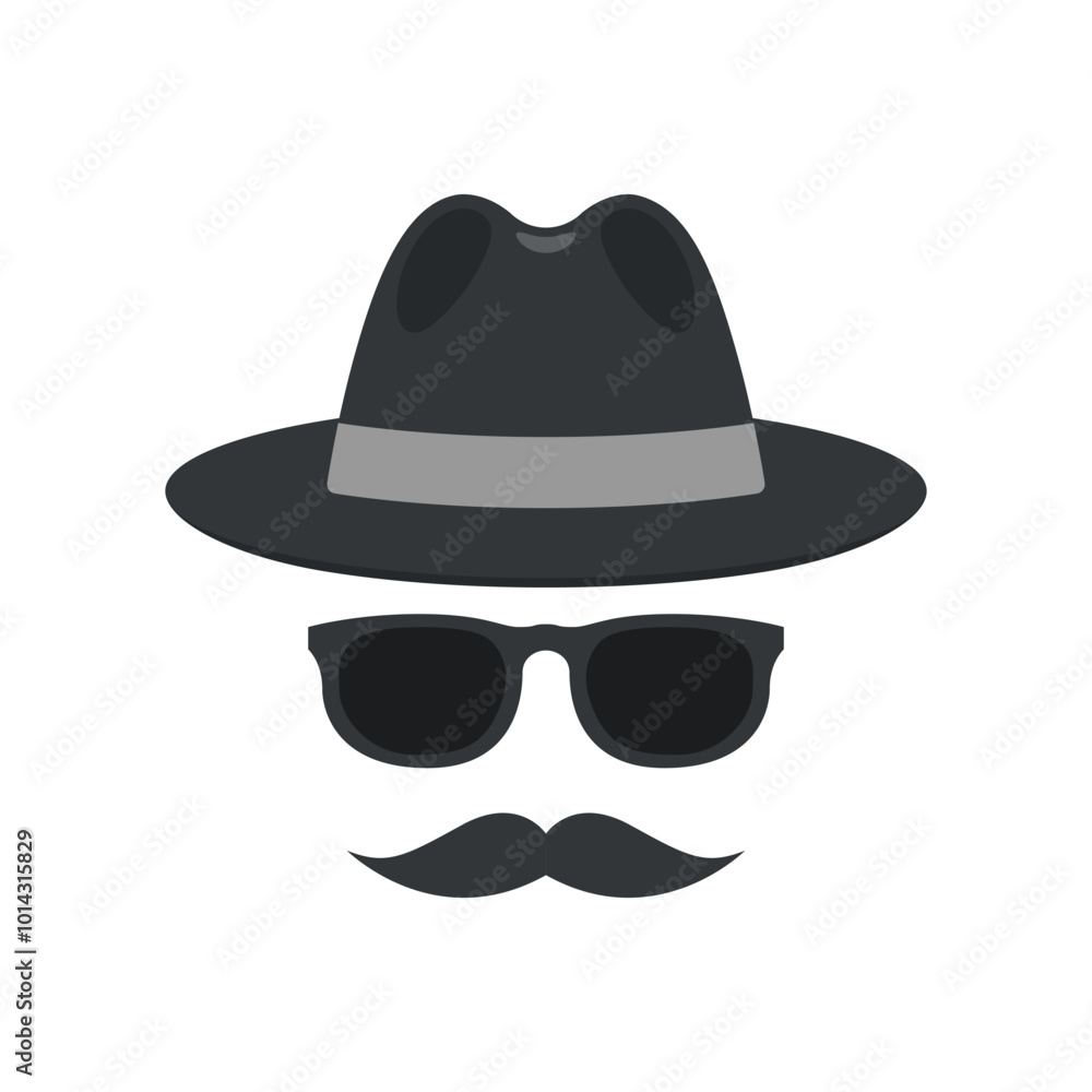 Wall mural spy icon. browse the web privately in incognito mode. vpn. virtual private network. vector icon isol