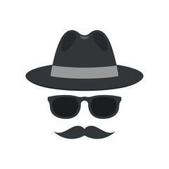 Spy icon. Browse the web privately in Incognito mode. VPN. Virtual private network. Vector icon isolated on white background