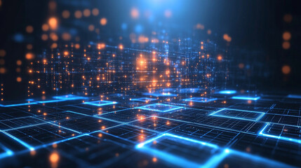 Obraz premium Abstract data & technology background, abstract binary code.technology background.crypto datum wavethree-dimensional.digital business.