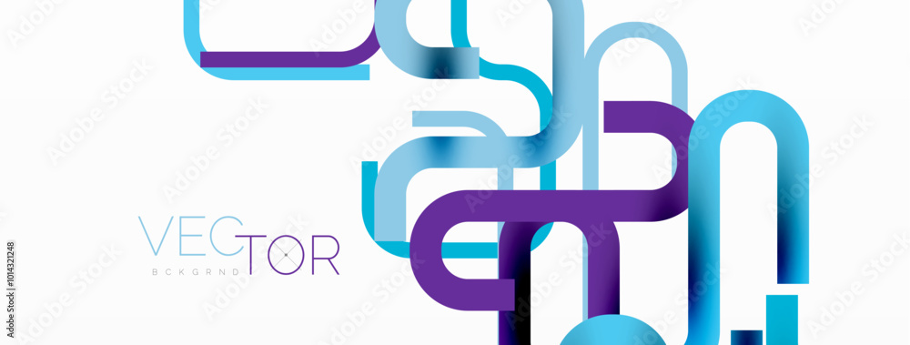 Poster wave lines minimal abstract background