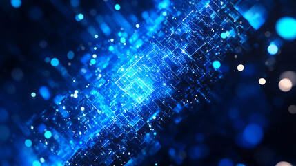 A seamless wavy texture in various shades of blue resembling water or silk fabric, smooth and calming, digital technology blue rhythm wavy line abstract graphic poster web page ppt background.