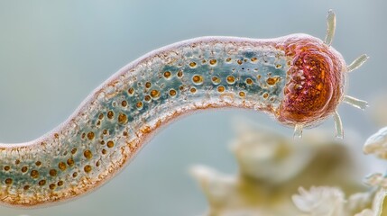 Microscopic View of a Transparent Organism