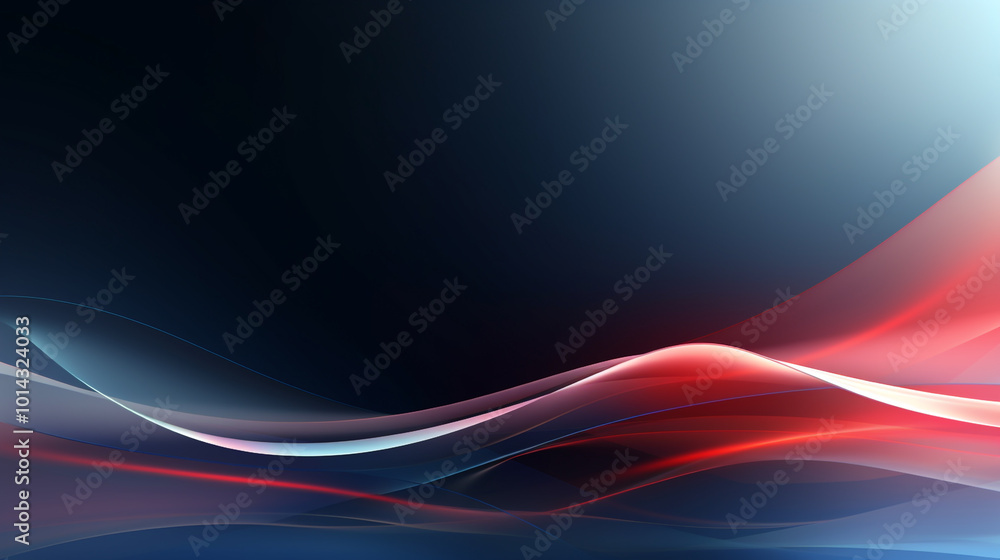 Poster abstract wavy background with dynamic energy lines and waveforms, wavy holographic color gradient la
