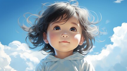 Fototapeta premium 美少女のポートレート,Generative AI AI画像