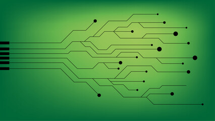 Abstract futuristic circuit board Illustration, Circuit board with various technology elements. Circuit board pattern for technology background. Vector illustration
