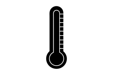 thermometer silhouette  white background