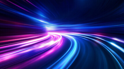 Digital neon color high speed light effect glow colorful background.