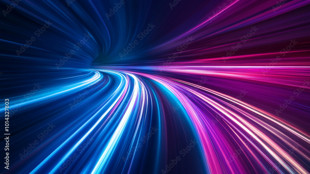 Poster digital neon color high speed light effect glow colorful background.