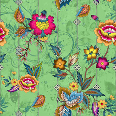 Seamless allover design pattren with all multi background texture abstract floral shirt