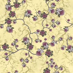 Seamless allover design pattren with all multi background texture abstract floral shirt