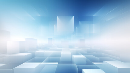 Fototapeta premium Background Abstract for Blue colored Tech Finance Fintech Pixel Pattern. 3d rendering of white and blue abstract geometric background. 