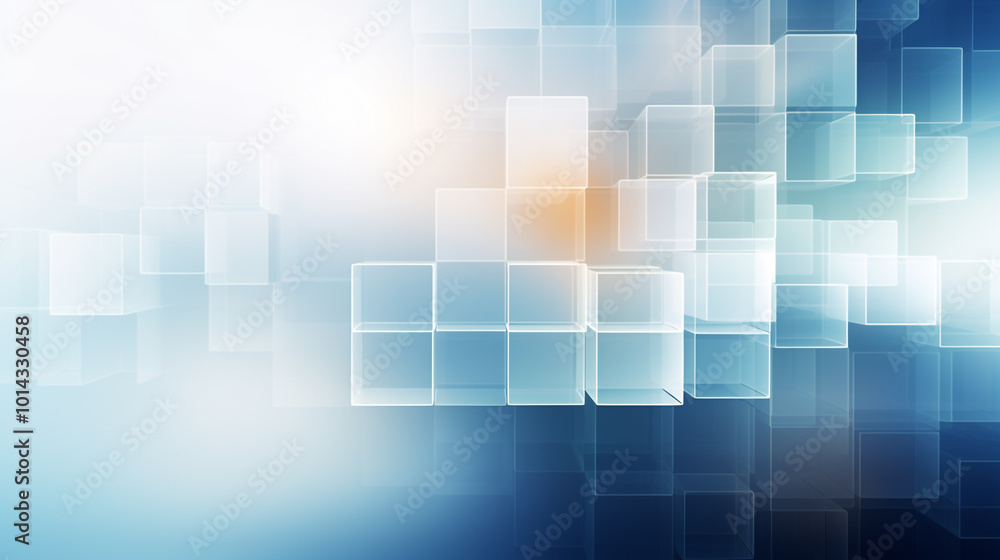 Aufkleber digital square light blue color futuristic background. abstract blue geometric patterns created with
