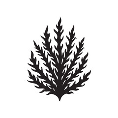 Seaweed Silhouette Vector Marine Plants Illustration | Ocean Nature Clipart for Digital Use
