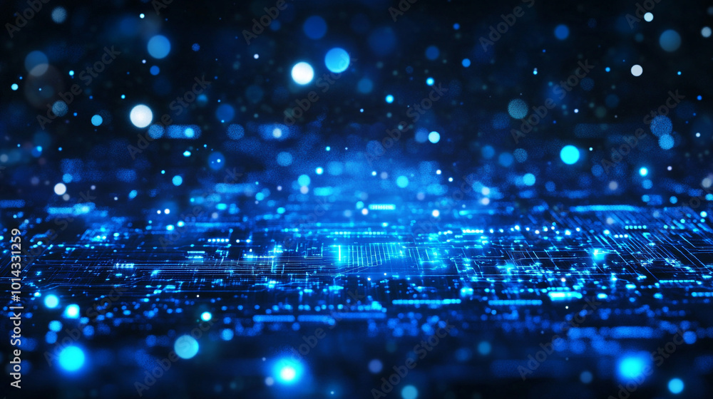 Poster it technology background that portrays the resilience of digital systems in the face of challenges, 