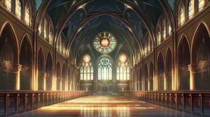 Obraz premium anime background of beautiful landscape for wallpaper