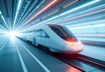 Naklejka premium high-speed train front view