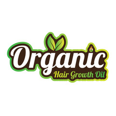 Organic Hair Growth Oil Logo Design , Vector Design