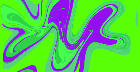 Abstract green pink wave shapes background 