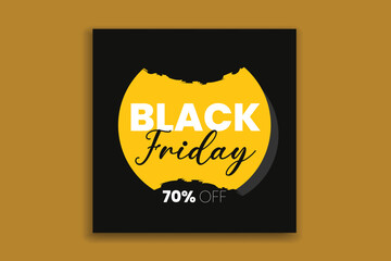 New Black Friday sale social media template banner design