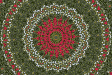 Geometric digital mandala art for wall and ceiling decor.