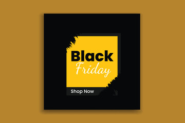 New Black Friday sale social media template banner design
