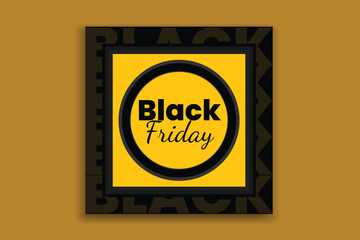 New Black Friday sale social media template banner design