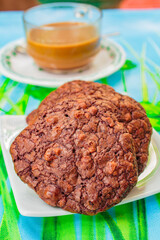 Homemade chocolate brownie cookie.