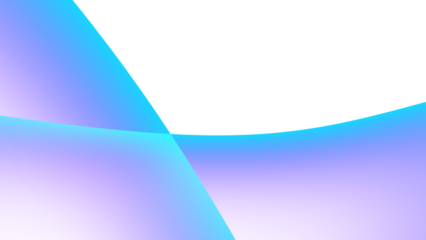 Blurred transparent gradient background. Elegant blue wavy line on Transparent png overlay background