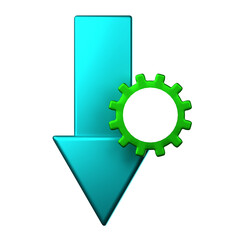 Download Settings icon isolated on the white background 