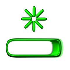 Downloading Progress icon isolated on the white background 