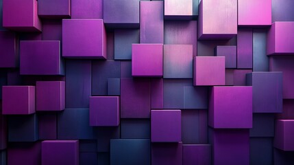 Geometric abstract background with purple and blue 3D cubes