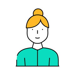 body positive woman line icon vector. body positive woman sign. isolated symbol illustration