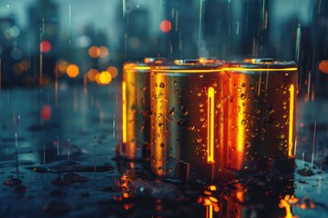 National Battery Day. February 18 world battery concept.