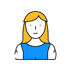 Obraz premium strong woman line icon vector. strong woman sign. isolated symbol illustration