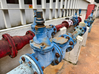 A collection of pipes is interconnected with each other