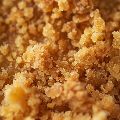 Crumble background. Close-up of crumbly crumbly cake.