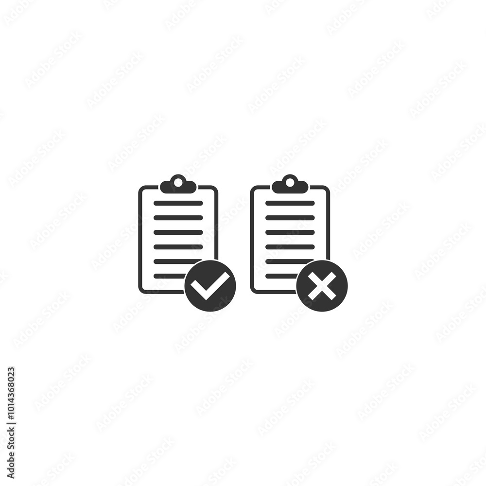 Poster checklist design icon isolated on transparent background