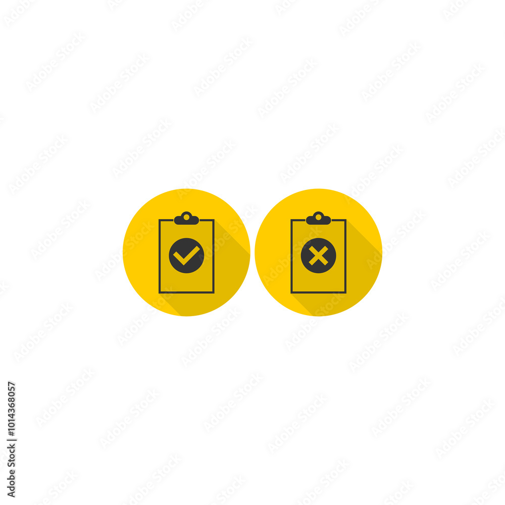 Poster checklist design icon isolated on transparent background