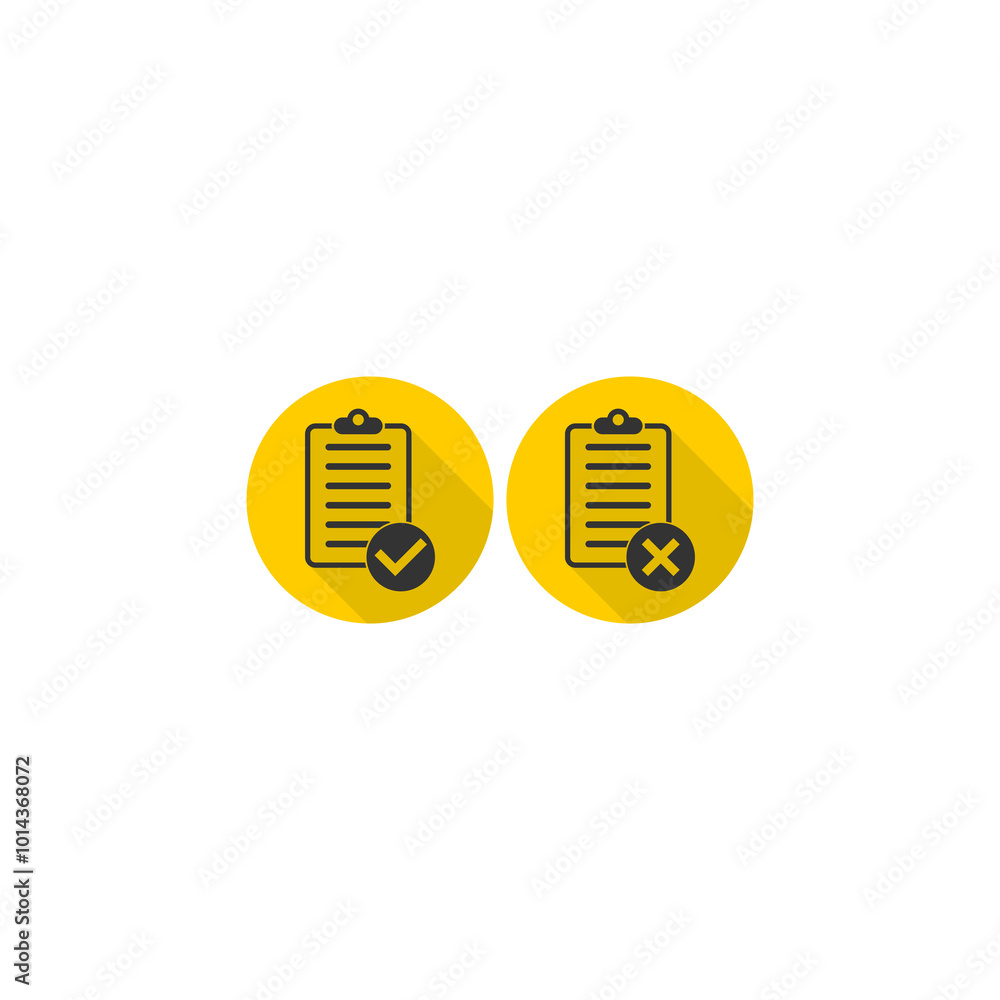 Poster checklist design icon isolated on transparent background