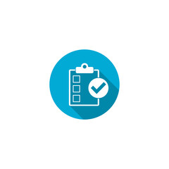 Clipboard document checklist test icon isolated on transparent background