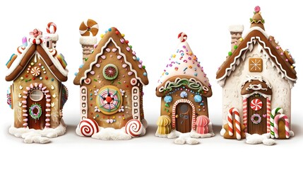Fototapeta premium Captivating Confectionery Cottage in Fairytale Cartoon Style