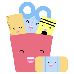 cute stationery for face smiley