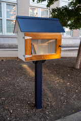 Charming Little Free Library in Urban Neighborhood