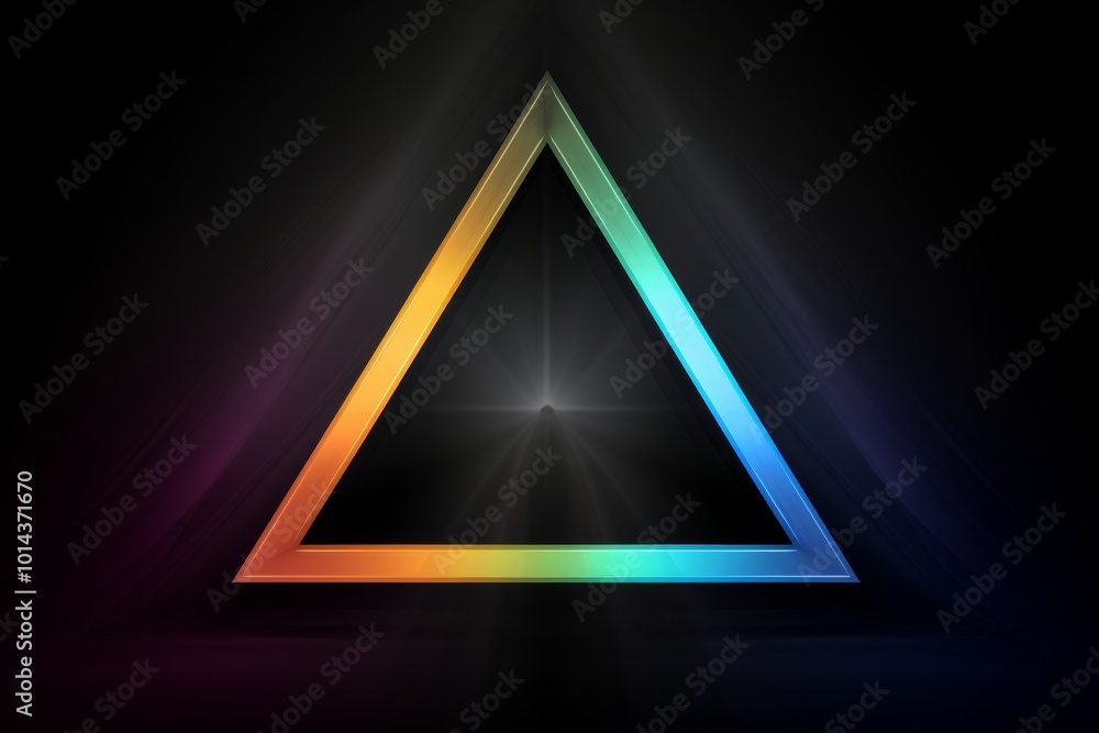 Poster dynamic corner segments with bright gradients and central space for text highlighting angles