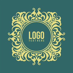 Classic logo ornament, brand template, sticker, furniture, t-shirt, printing