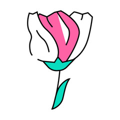 lisianthus flower line icon vector. lisianthus flower sign. isolated symbol illustration