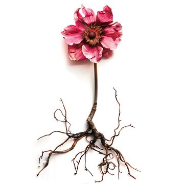recommend clip art: Hollow-root Flower isolated on white background.