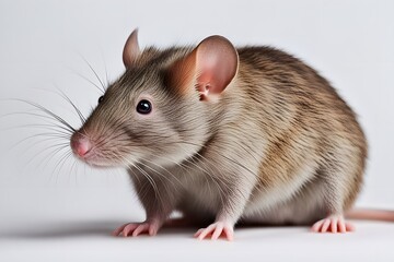 Bamboo rat on white background, Ai generated